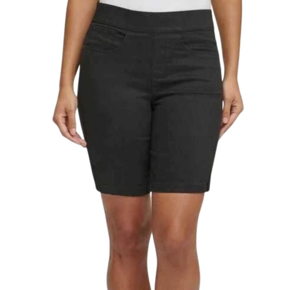 DKNY Jeans Womens Black Denim Bermuda Short Stretch size S